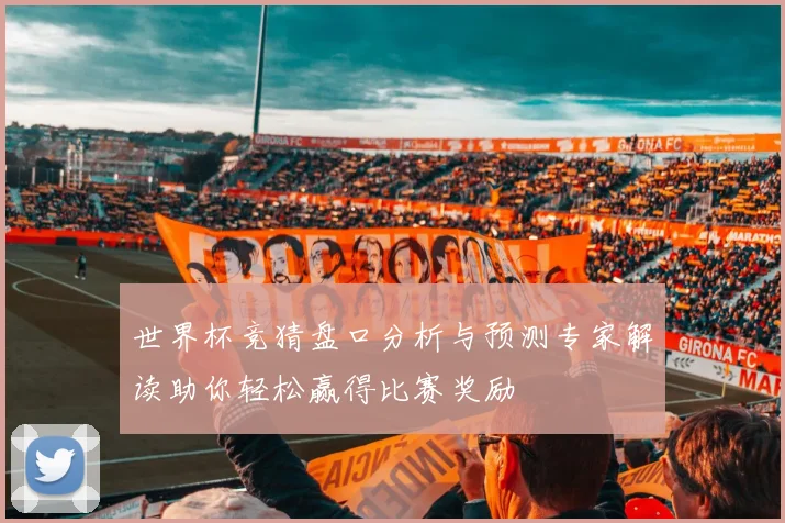 世界杯竞猜盘口分析与预测专家解读助你轻松赢得比赛奖励
